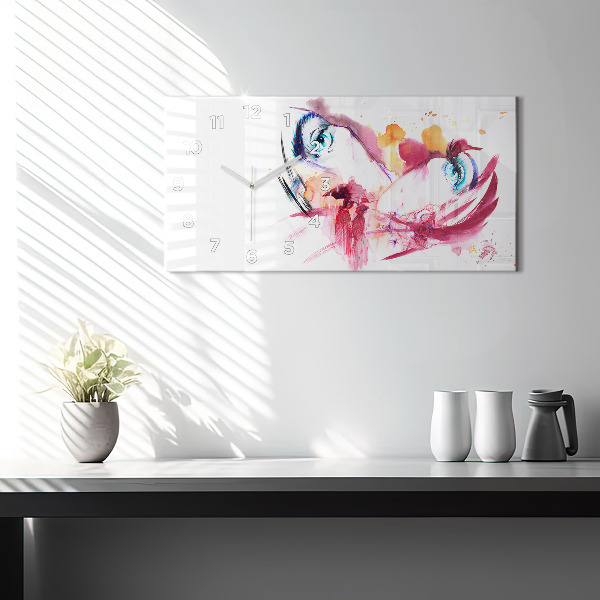 Horizontal wall clock Romantic couple