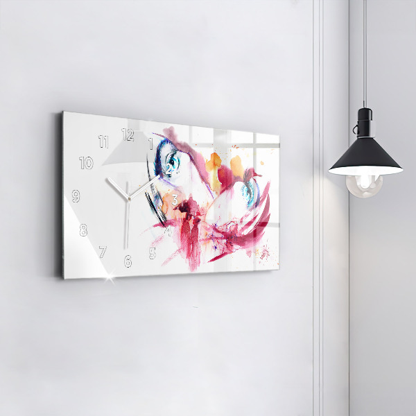 Horizontal wall clock Romantic couple