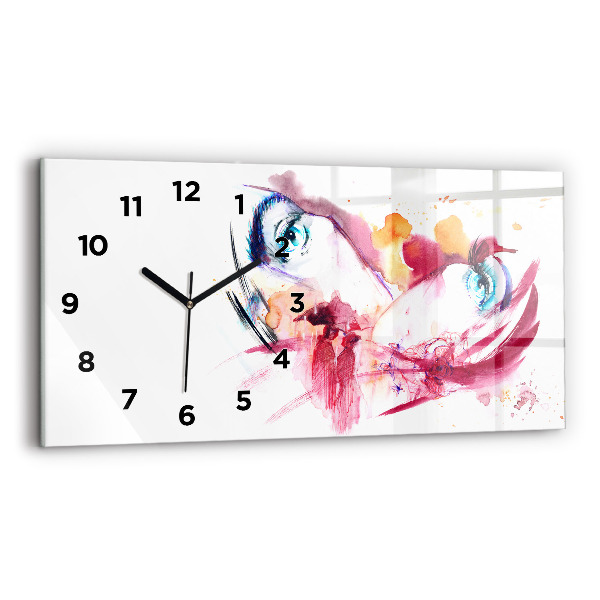 Horizontal wall clock Romantic couple