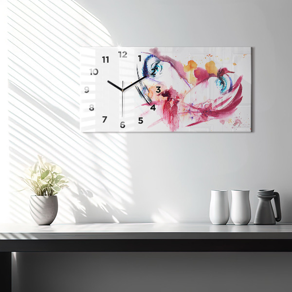 Horizontal wall clock Romantic couple