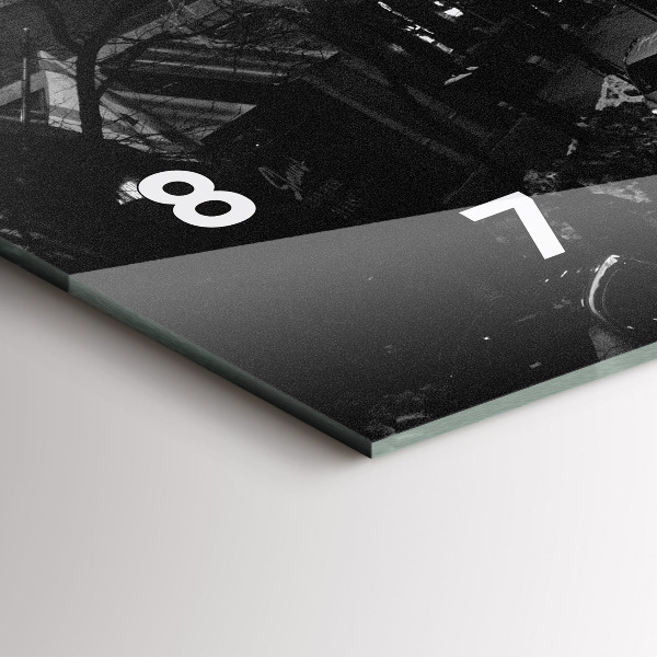 Horizontal wall clock Chicago City Streets