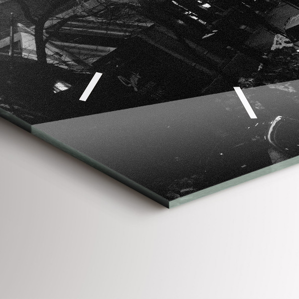 Horizontal wall clock Chicago City Streets