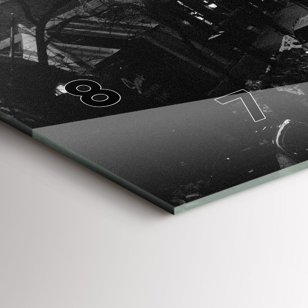 Horizontal wall clock Chicago City Streets