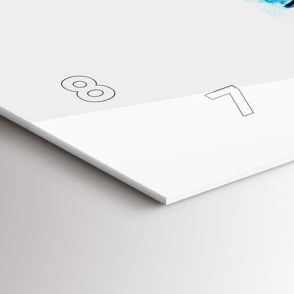 Horizontal wall clock Surfboard