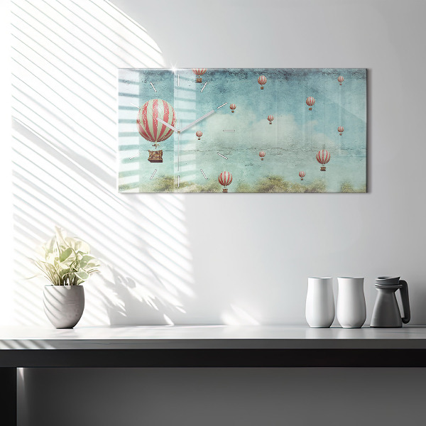 Horizontal wall clock Balloons