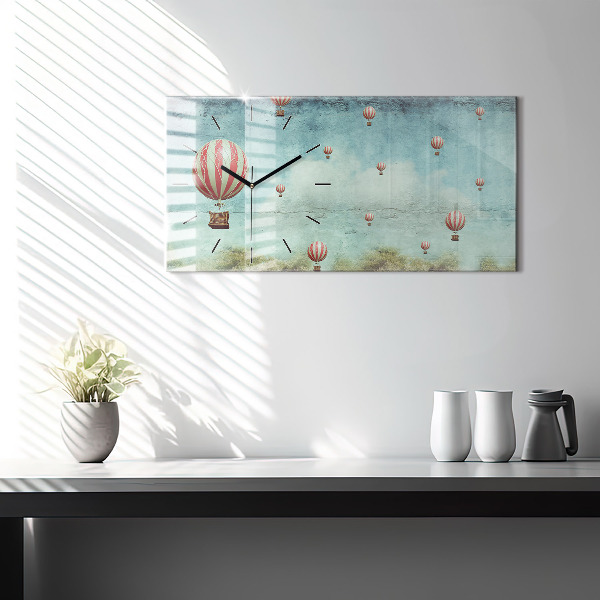 Horizontal wall clock Balloons
