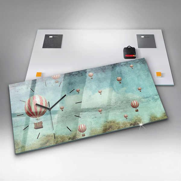 Horizontal wall clock Balloons