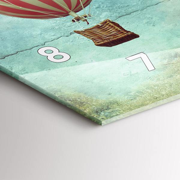 Horizontal wall clock Balloons