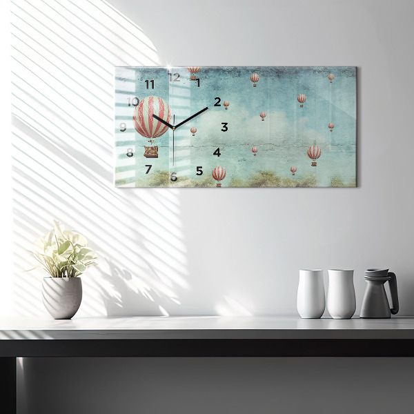 Horizontal wall clock Balloons