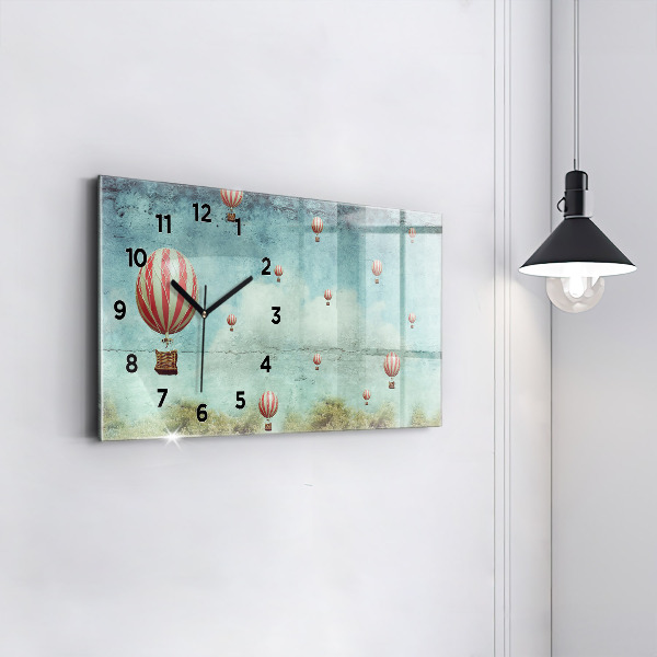 Horizontal wall clock Balloons