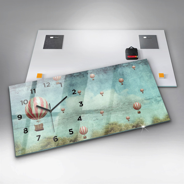 Horizontal wall clock Balloons