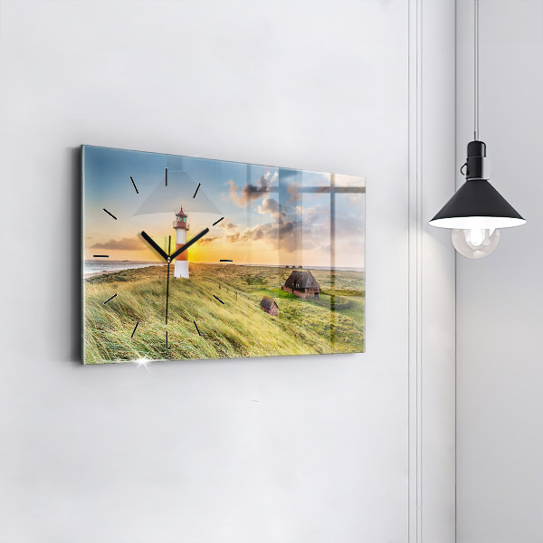 Horizontal wall clock Lighthouse