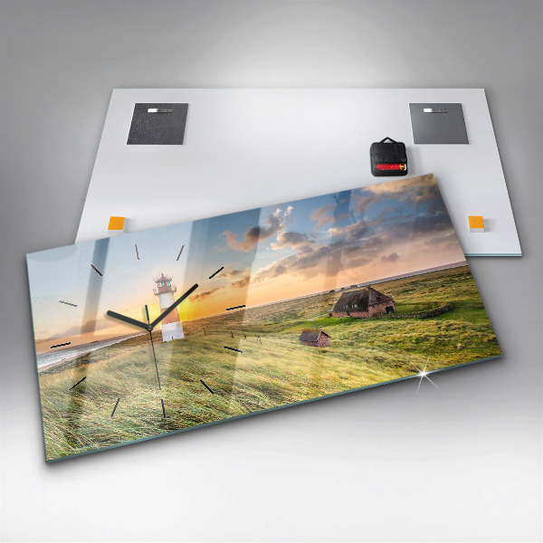 Horizontal wall clock Lighthouse