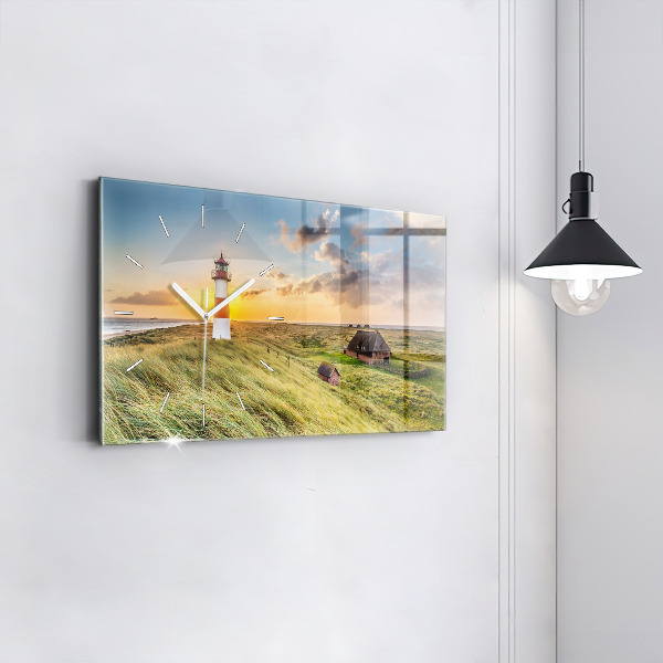 Horizontal wall clock Lighthouse