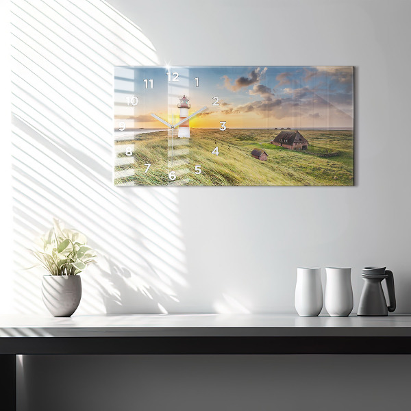 Horizontal wall clock Lighthouse