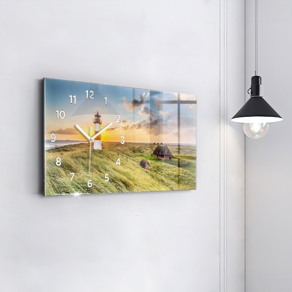Horizontal wall clock Lighthouse