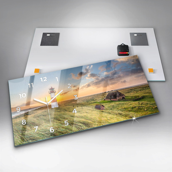 Horizontal wall clock Lighthouse
