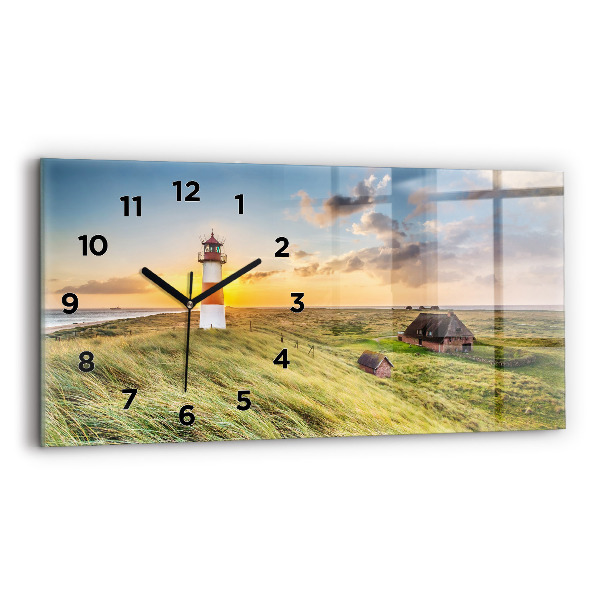 Horizontal wall clock Lighthouse