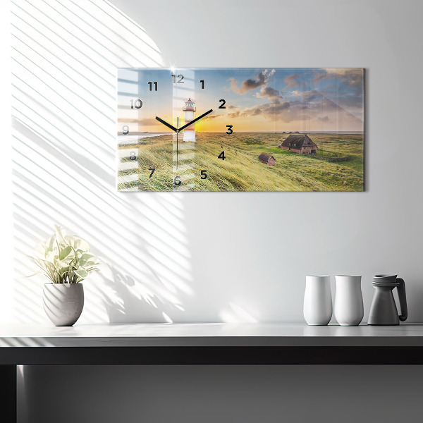 Horizontal wall clock Lighthouse