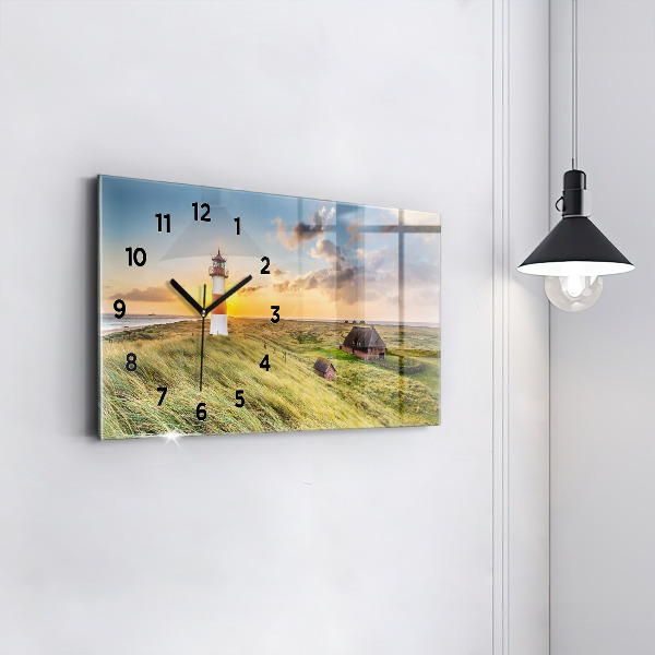 Horizontal wall clock Lighthouse