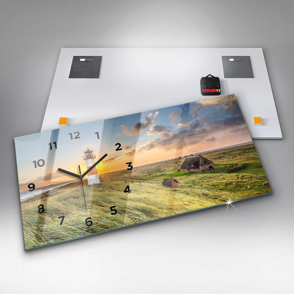 Horizontal wall clock Lighthouse