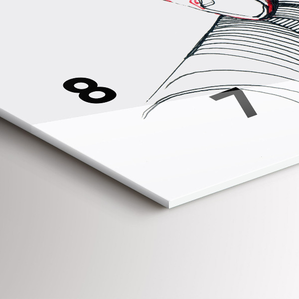 Horizontal wall clock Holding Hands