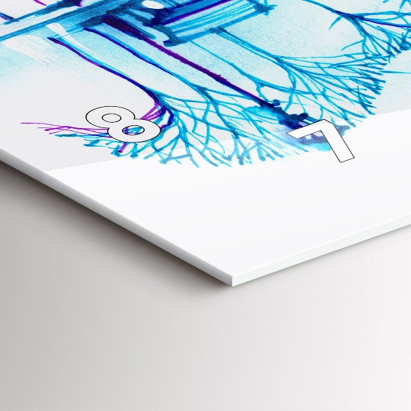 Horizontal wall clock Cello Park Lake