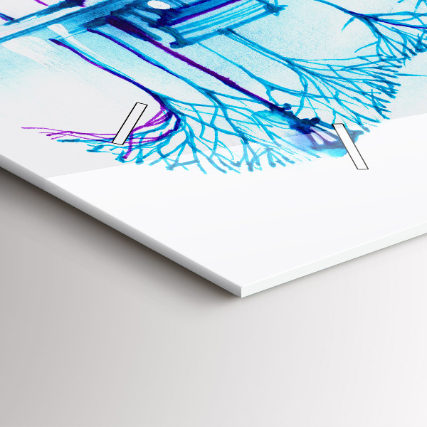 Horizontal wall clock Cello Park Lake