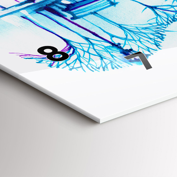 Horizontal wall clock Cello Park Lake