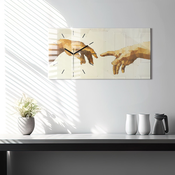 Horizontal wall clock Creation of Adam