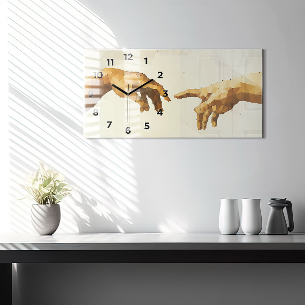 Horizontal wall clock Creation of Adam