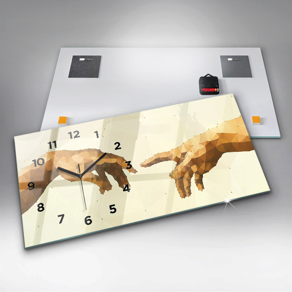 Horizontal wall clock Creation of Adam