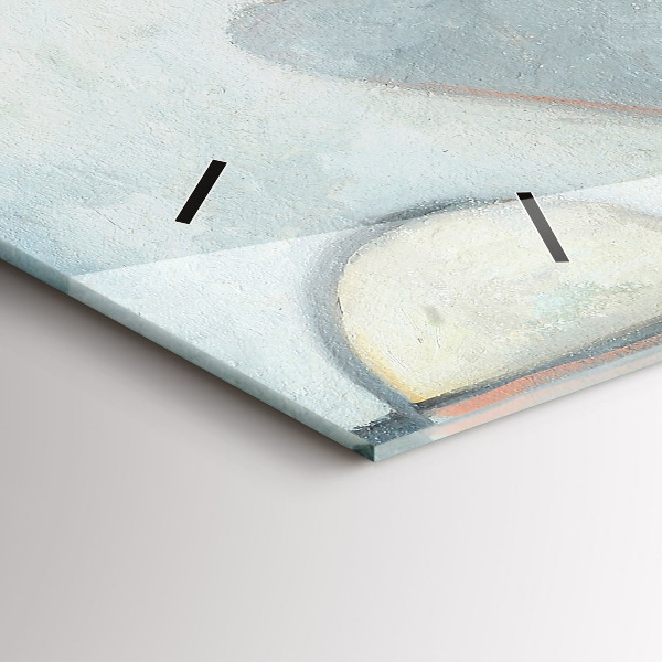 Horizontal wall clock Abstract painting