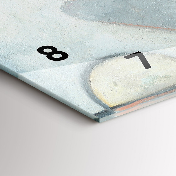 Horizontal wall clock Abstract painting