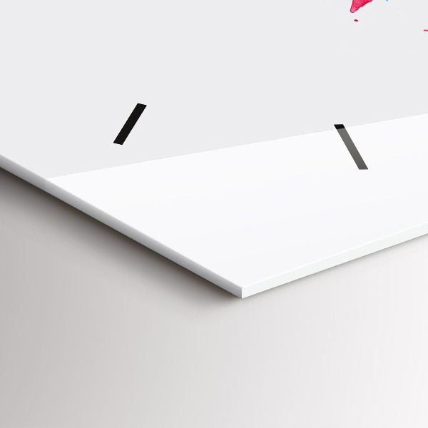 Horizontal wall clock Colorful red parrot