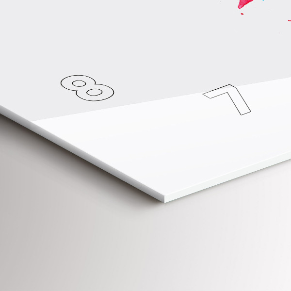 Horizontal wall clock Colorful red parrot