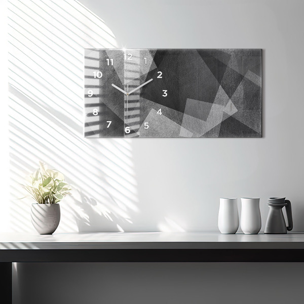 Horizontal wall clock Geometric abstraction