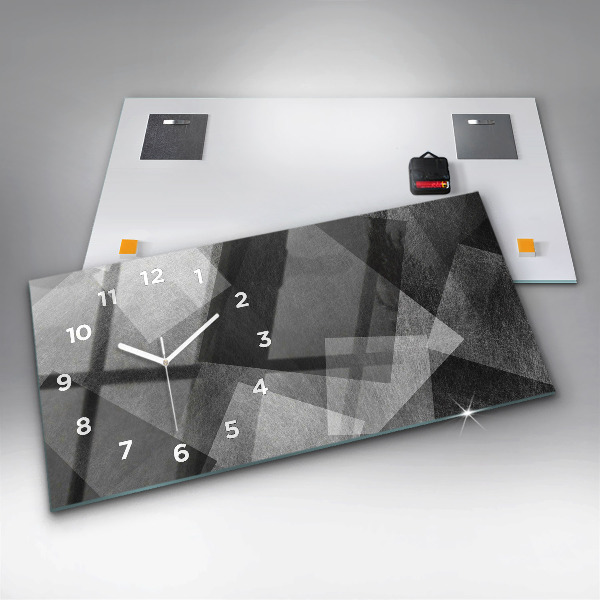 Horizontal wall clock Geometric abstraction