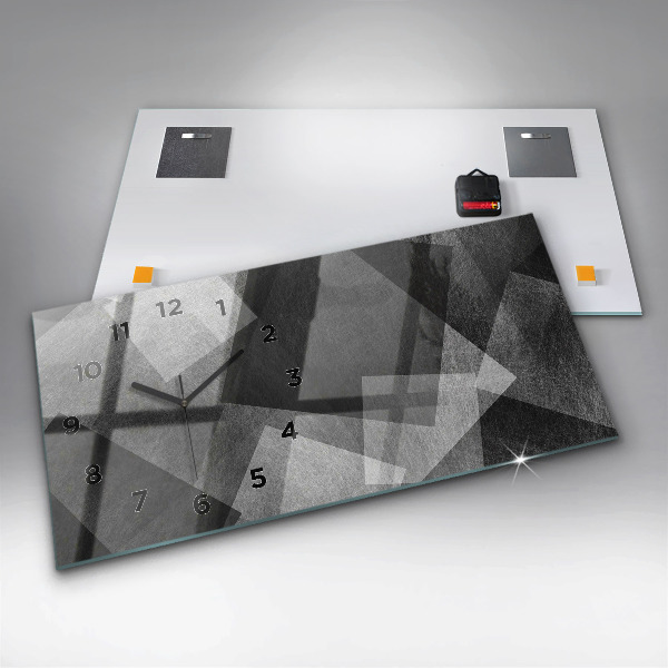 Horizontal wall clock Geometric abstraction