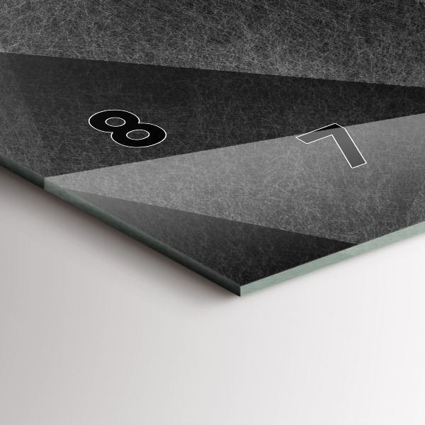 Horizontal wall clock Geometric abstraction