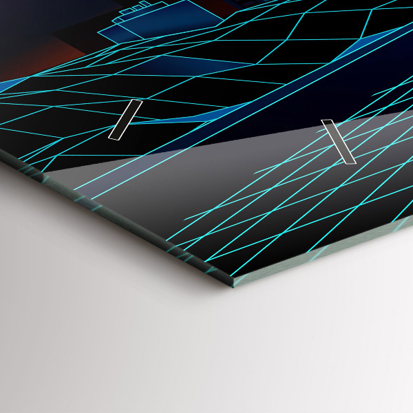 Horizontal wall clock Cyberspace City