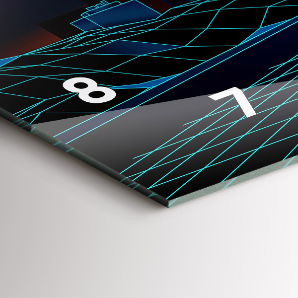 Horizontal wall clock Cyberspace City