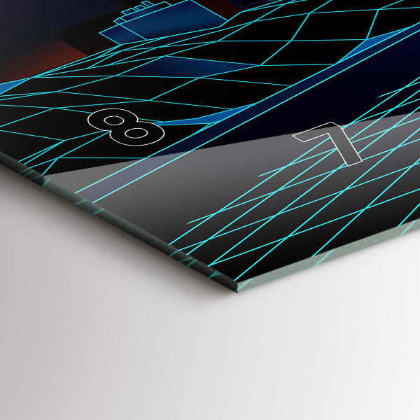 Horizontal wall clock Cyberspace City