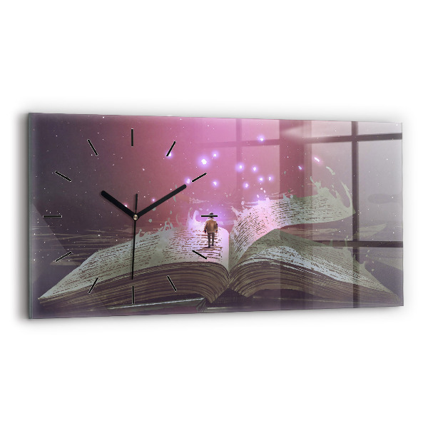 Horizontal wall clock Abstraction book