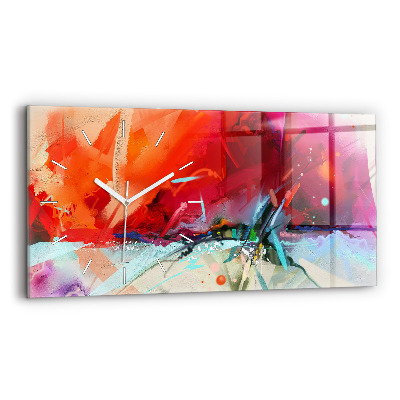 Horizontal wall clock Rows of spices