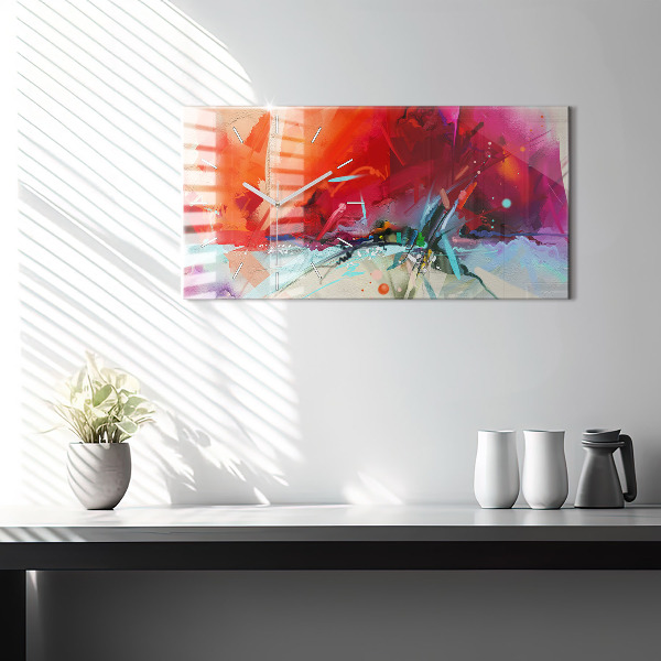 Horizontal wall clock Rows of spices