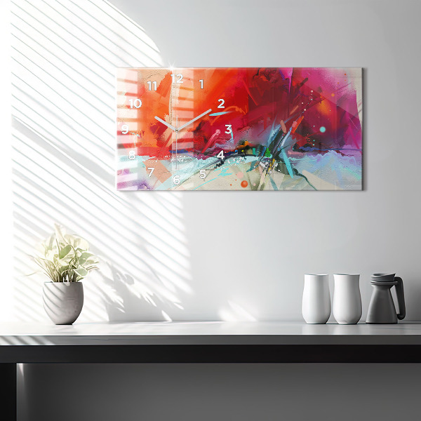 Horizontal wall clock Rows of spices