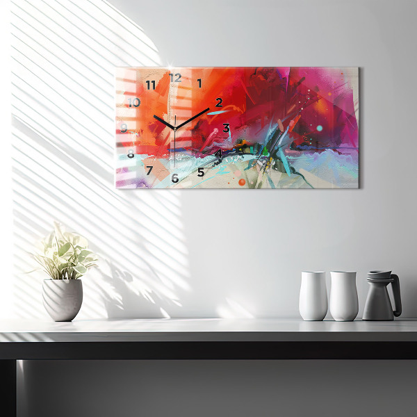 Horizontal wall clock Rows of spices