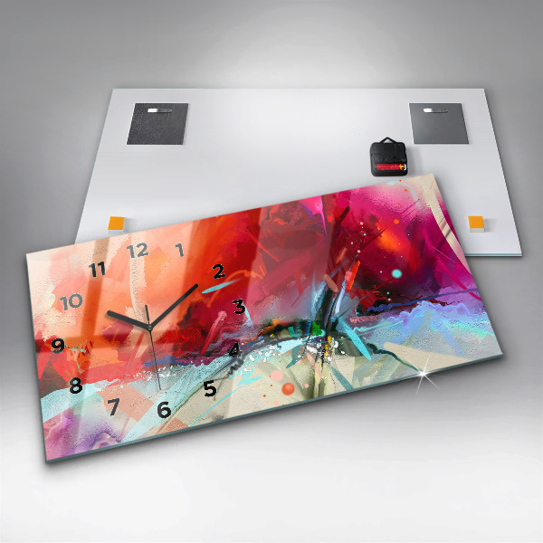 Horizontal wall clock Rows of spices