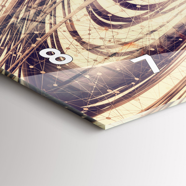 Horizontal wall clock Abstract mechanism